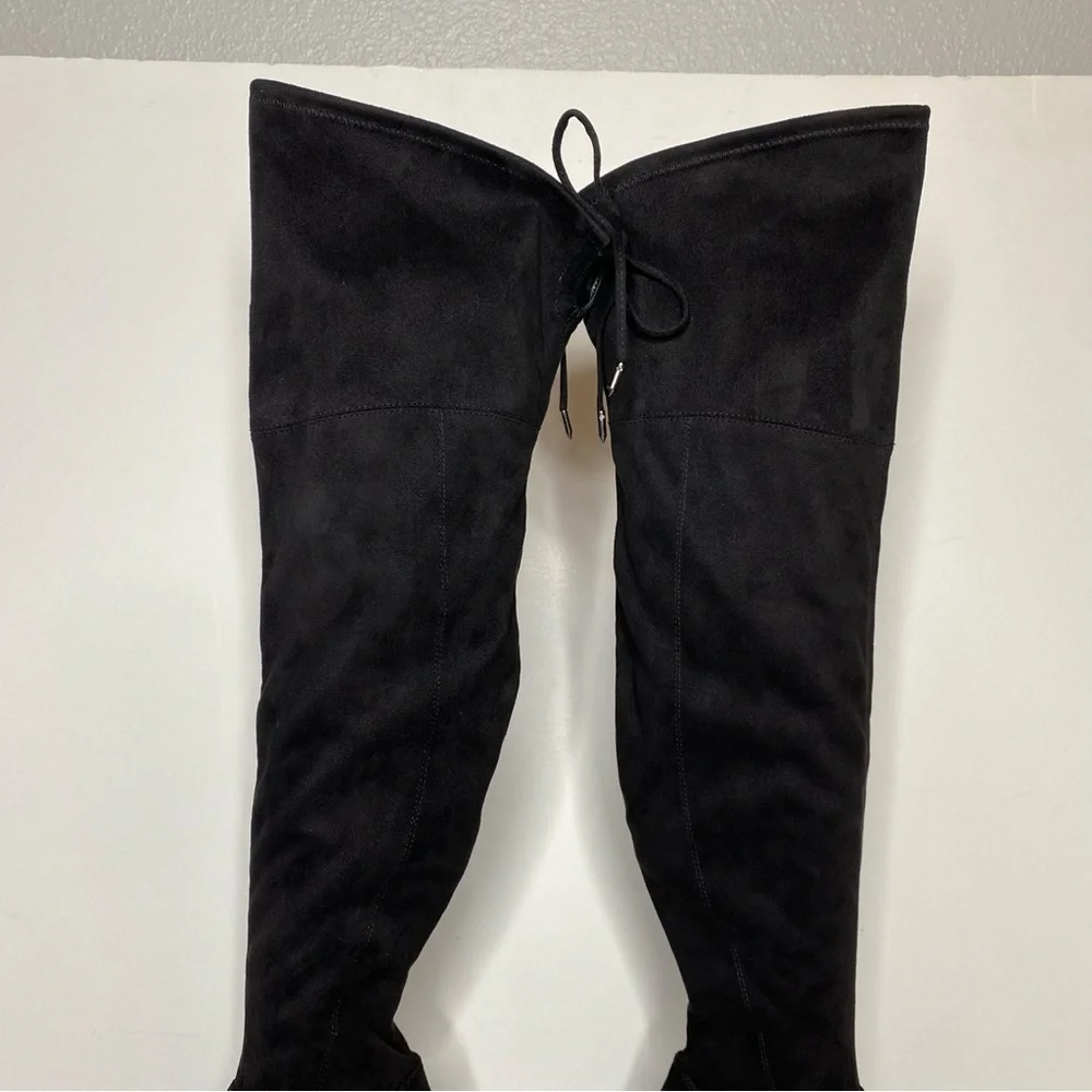 New! Marc Fisher Okun Black Pointy Toe Over the Knee Boot 8M